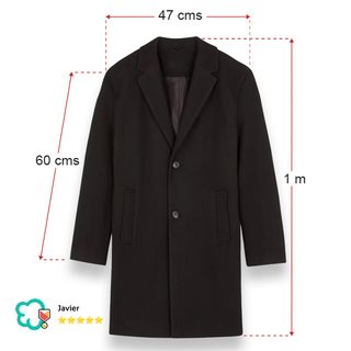 Abrigo de Vestir Negro - Hombre