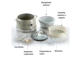 ARIETE 290403 Arrocera y Olla Lenta Vintage