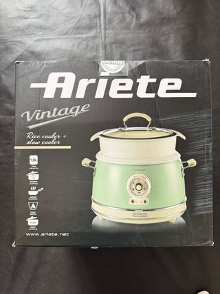 ARIETE 290403 Arrocera y Olla Lenta Vintage
