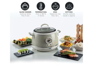 ARIETE 290403 Arrocera y Olla Lenta Vintage