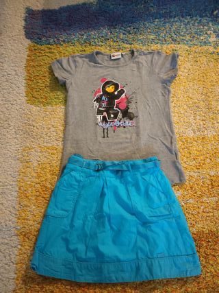 Conjunto falda y camiseta de lego 10 años