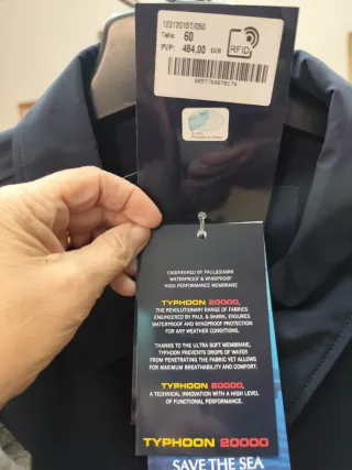 Paul & Shark Chaqueta Talla 3XL Azul Auténtica