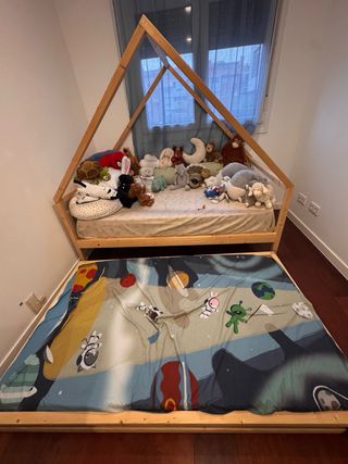 Cama Montessori Casita con Cama Nido NUEVA! URGE!