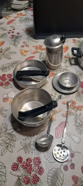 Juego cacharros Cocinitas Vintage Aluminio