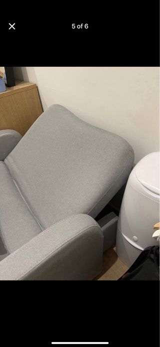 Sillón Cama Gris Tela 1 Plaza.