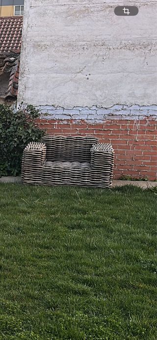 3 sillones de mimbre para exterior