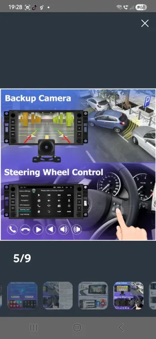 Radio coche Android 13 Jeep, Crysler, Dodge , E