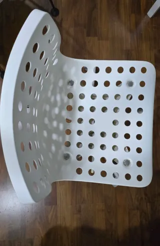 Sedie da scrivania bianche in plastica