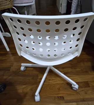 Sedie da scrivania bianche in plastica