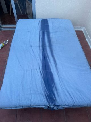 Sofá Cama Azul Tela