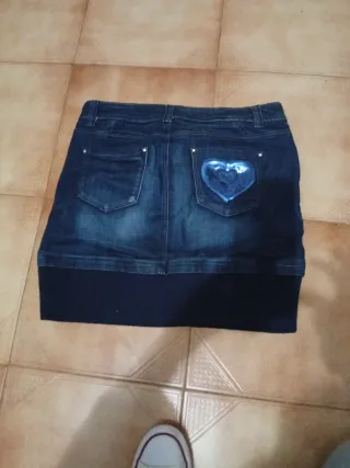 Falda vaquera azul oscuro Talla XL