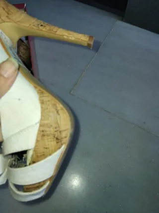 Tacones blancos plataforma talla 38