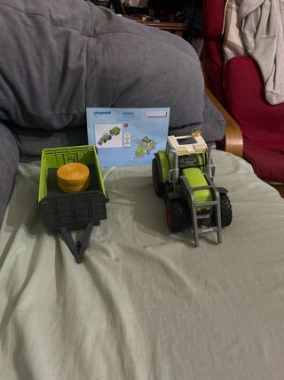 Tractor Playmobil con Remolque y Fardo