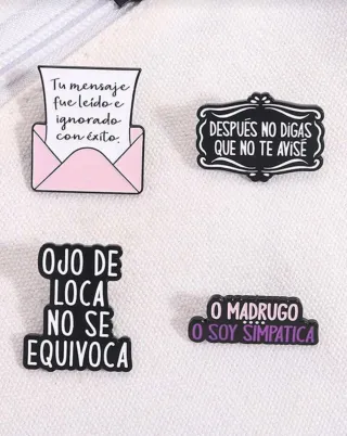 Pines con mensajes graciosos