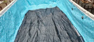 Avvolgitore per copertura solare piscina con rullo