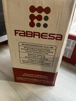 Azulejo Fabresa ARIA WHITE 10x30cm