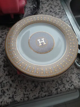 Platos H Porcelana Diseño Mosaico