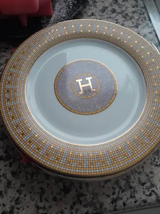 Platos H Porcelana Diseño Mosaico