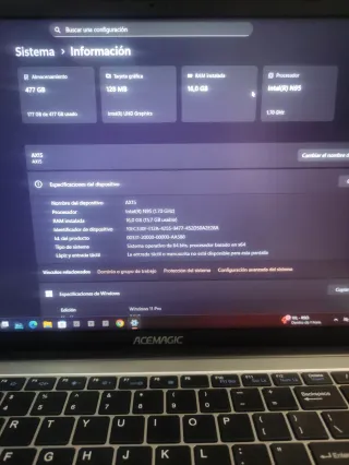 Portátil ACEMAGIC Plata