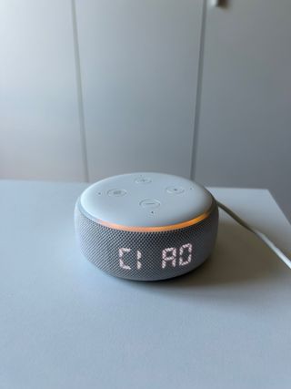 Echo Dot 3 con Orologio Bianco