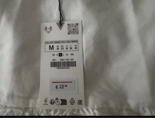 Falda Zara Blanca Volantes Talla M