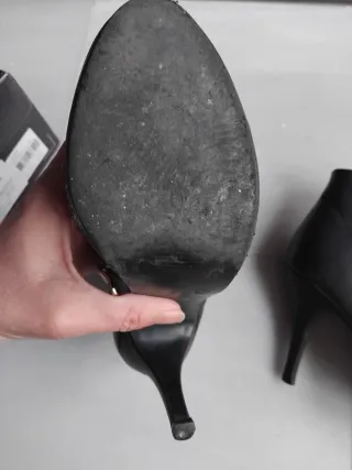 Botines tacón negros talla 38