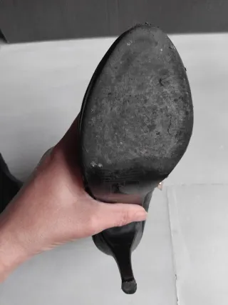 Botines tacón negros talla 38