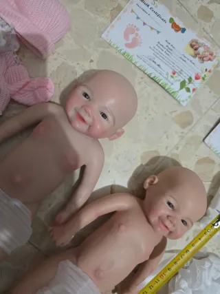 Bambole Reborn in silicone gemelle