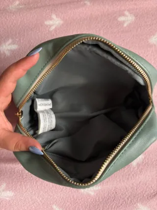 Neceser mujer verde grisáceo 17x13x6