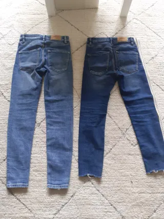 Lote de 2 pantalones vaqueros estrechos, talla 34