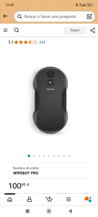 Limpia cristales Create WIPEBOT PRO