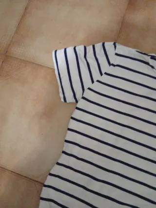Camiseta marinera rayas azul y blanco Talla XL