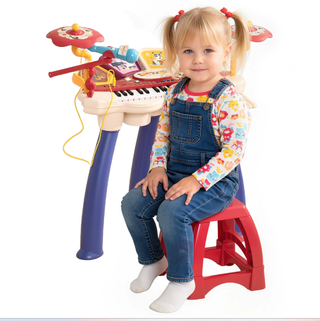 Piano Infantil 2 en 1 con Micrófono y Luces