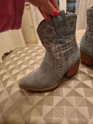 Botas vaqueras cortas denim