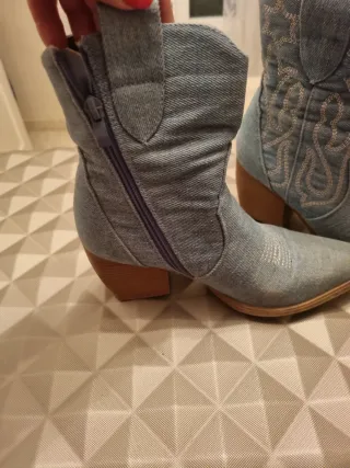 Botas vaqueras cortas denim