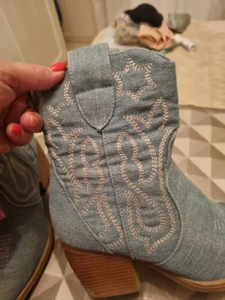 Botas vaqueras cortas denim