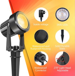 Lote 6 Focos LED Jardín 3000K Piqueta