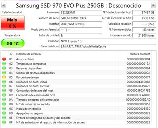 2x SSD NVMe Samsung 970 EVO Plus 250GB