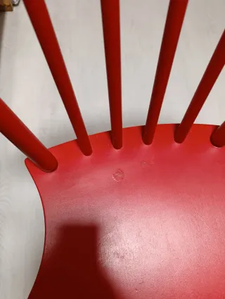 Sillas vintage rojas de madera (2 unidades)