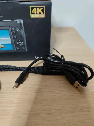 Cámara Digital 4K Ultra HD Negra