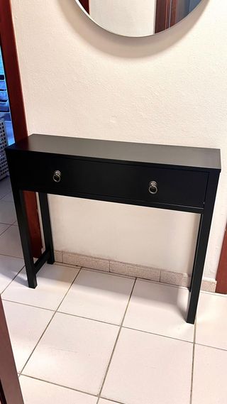 Consola recibidor negra madera