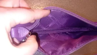 Borsetta Longchamp color melanzana