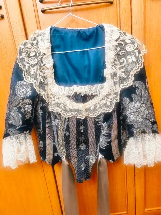 Traje de Fallera Talla 42/ 44 Azul y Dorado