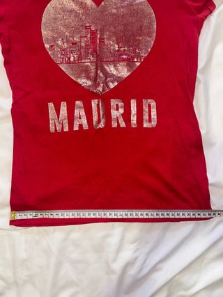 Camiseta roja Madrid corazón