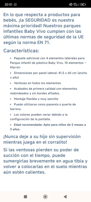 Parque infantil rígido