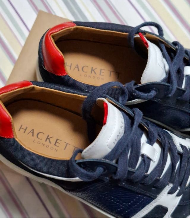 Zapatillas Hackett Hombre Azul/Rojo