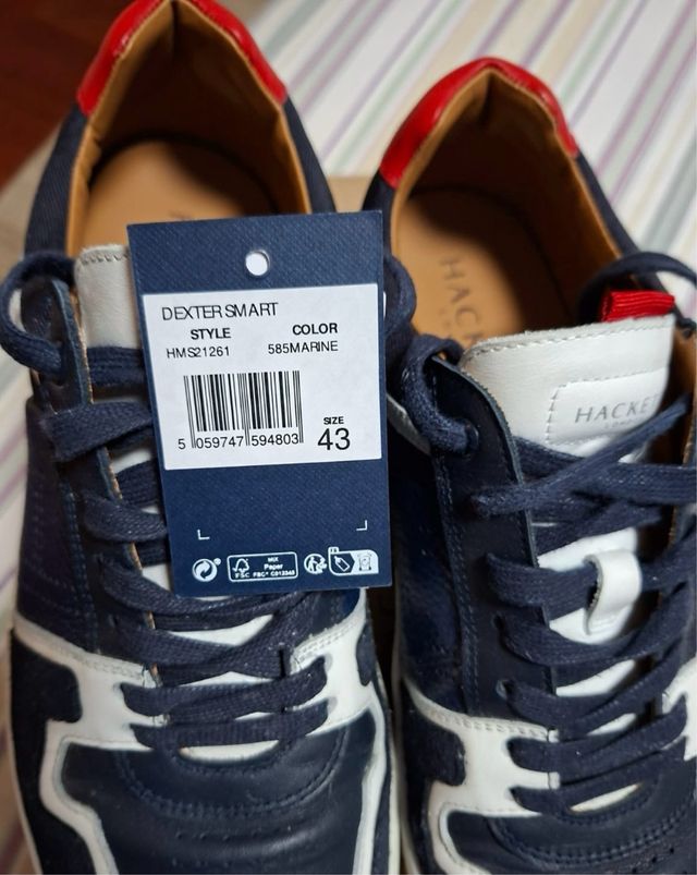 Zapatillas Hackett Hombre Azul/Rojo