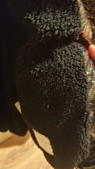 Cazadora negra brillante con plateado Talla 14