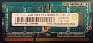 2x Módulos RAM DDR3 2GB (RAMAXEL, Hynix)