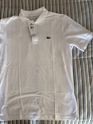 Polo Lacoste Blanco Talla L